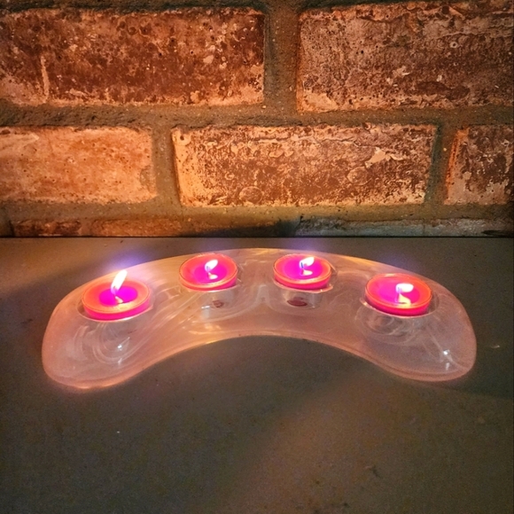 PartyLite Frosted Glass Tealite Candle Holder - Picture 10 of 15